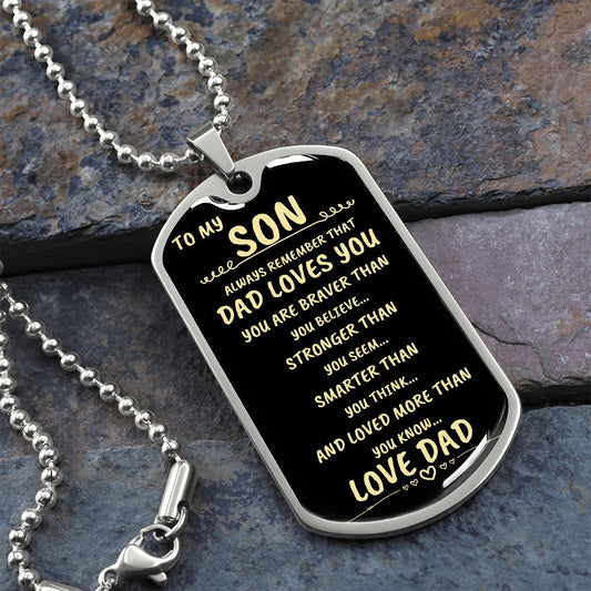 TO MY SON | ALWAYS REMEMBER DOGTAG