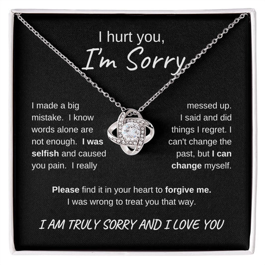 I hurt you, I'm Sorry | Loveknot Necklace