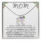 MOM - Personalized Baby feet with Birthstones