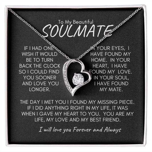 To My Beautiful Soulmate Forever Love Necklace